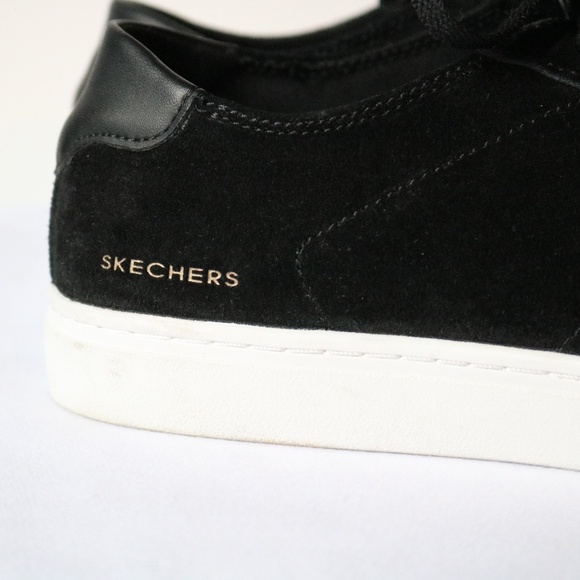 SKECHERS Street Los Angelis Black Suede Sneakers Lace Up Men's Size 8.5 Skate - Picture 6 of 11